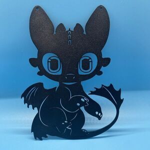Steamline Steel Baby Dragon Wall‎ Hanging Black Matte 7.5” X 5.5”